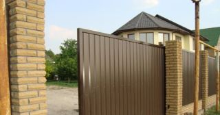 Купить откатные ворота из профнастила Гуково, цена от 1763 руб.