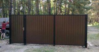 Купить распашные ворота из профнастила Гуково, цена от 2748 руб.